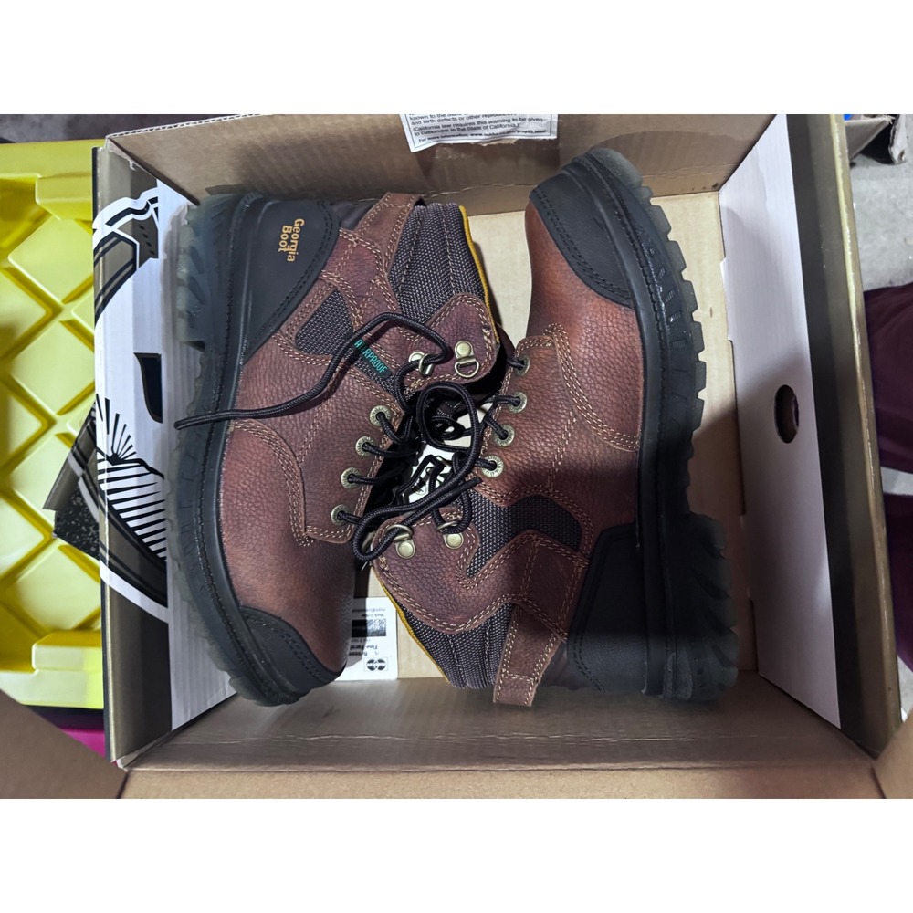 Georgia Boot Zero Drag G086 Mens Steel Toe Waterproof Work Boots Brown 8W